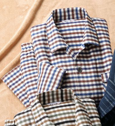「日本製ふっくらあたたか綿毛布パジャマ（メンズルームウェア）」