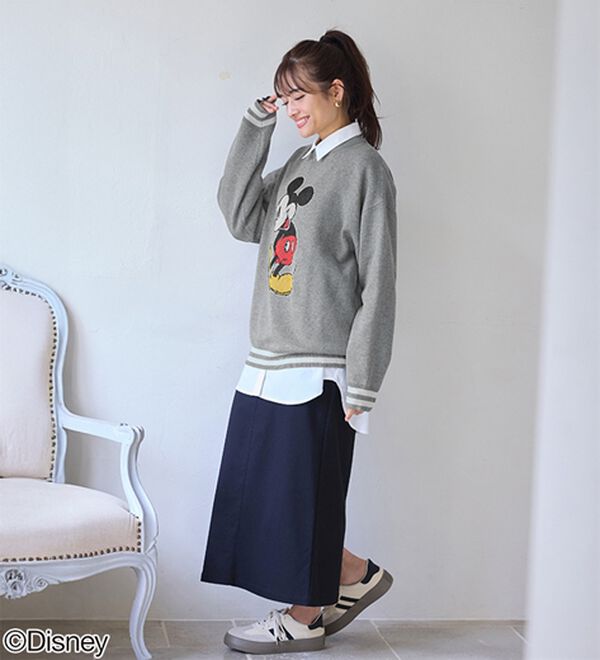 BELLUNA（ベルーナ）の「＜Ｄｉｓｎｅｙ＞【ミッキー】ジャカードゆったりセーター（ニット・セーター）」｜詳細画像
