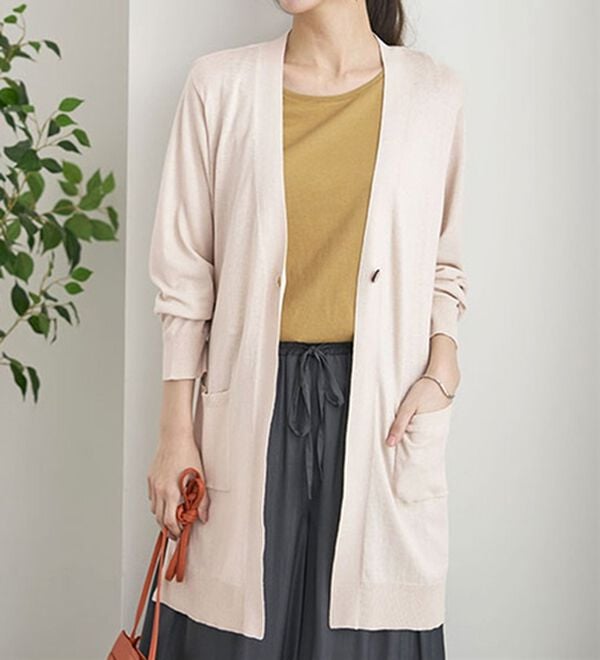 BELLUNA（ベルーナ）の「ヒンヤリ冷感！洗えるロング丈カーディガン（ニットカーディガン）」｜詳細画像