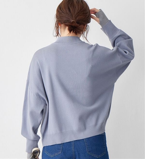 洗えるもちもちレイヤード風ドルマンニット - ベルーナ【公式】