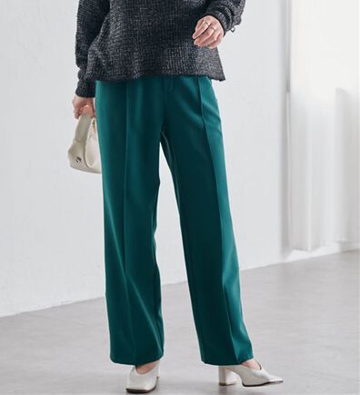 RANAN（ラナン）の「裏起毛美脚シルエットピンタックワイドパンツ（フルレングスパンツ）」