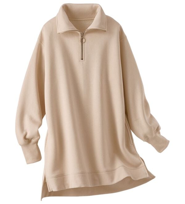 BELLUNA（ベルーナ）の「あったかキレイ！大人のハーフジップチュニック（チュニック）」｜詳細画像