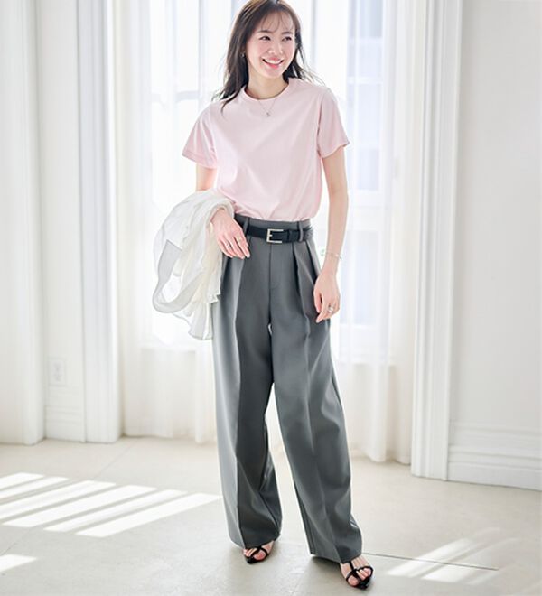 RANAN（ラナン）の「【5つの機能付】ひんやり着回し抜群ベーシックＴシャツ＜選べる着丈＞（Tシャツ）」｜詳細画像