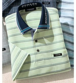 「＜ダンロップ・リファインド＞ＩＺＵＭＯ　ＢＲＡＮＤ　５分袖ポロシャツ（メンズポロシャツ）」｜セージ