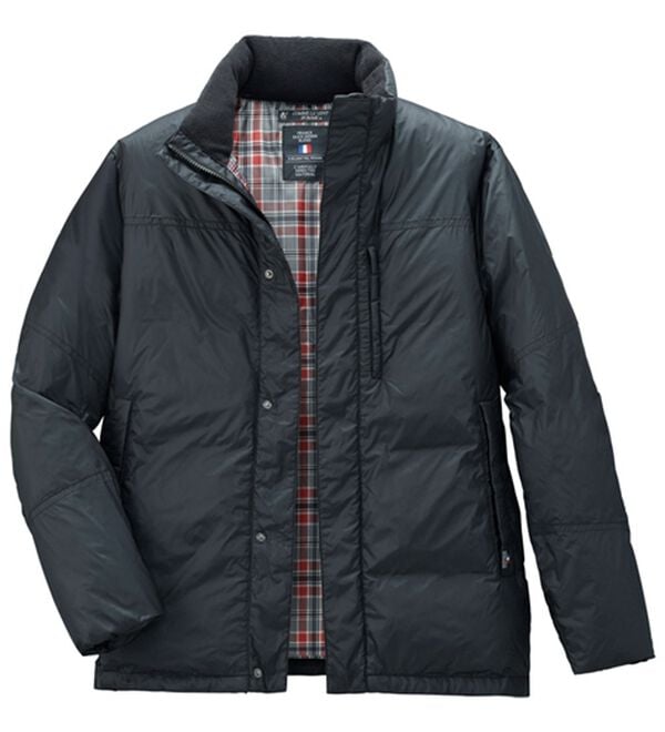 「＜コムルヴァン・オム＞洗えるフレンチダウン切替ジャケット（メンズダウンジャケット）」｜黒無地