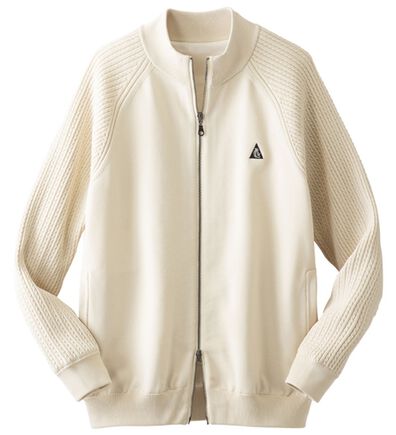 「＜コムルヴァン・オム・ゴルフ＞洗練！防風ニットジャケット（メンズニット・セーター）」