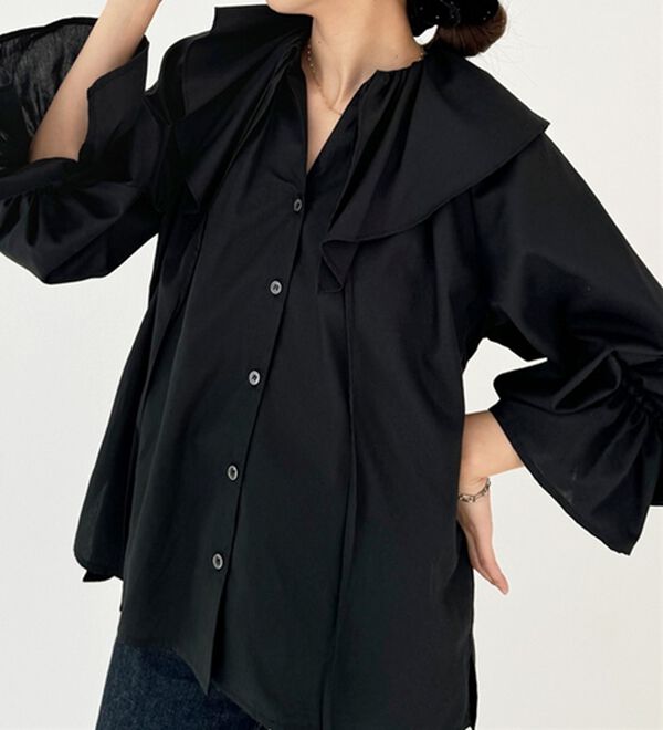 GeeRA（ジーラ）の「ビッグフリルカラーブラウス（ブラウス）」｜詳細画像