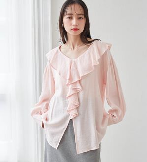 RANAN（ラナン）の「ラッフルフリルオーバーブラウス（ブラウス）」｜詳細画像