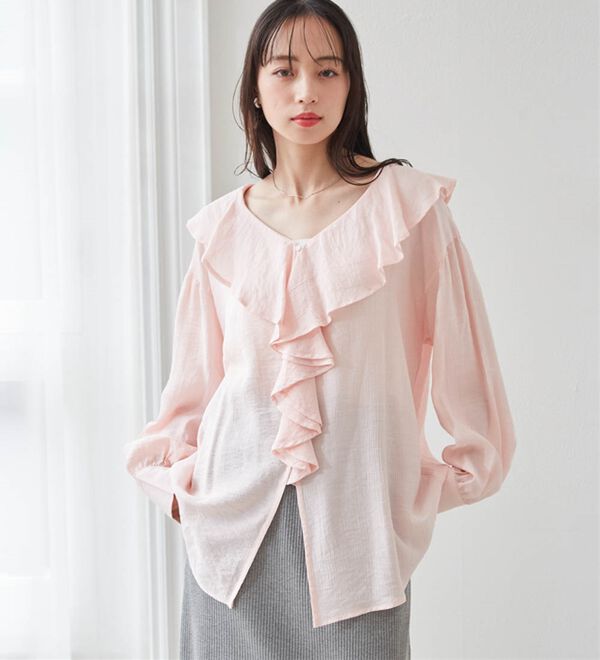 RANAN（ラナン）の「ラッフルフリルオーバーブラウス（ブラウス）」｜詳細画像