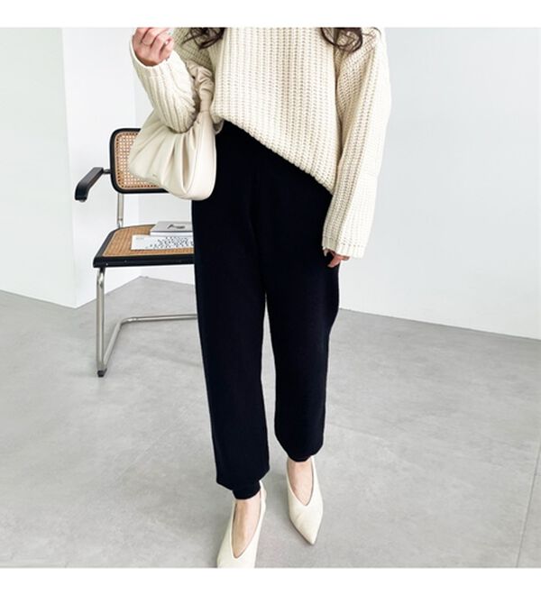 GeeRA（ジーラ）の「ニットジョガーパンツ（フルレングスパンツ）」｜詳細画像