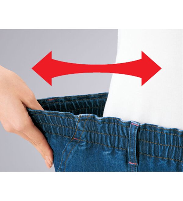 ルフラン（ルフラン）の「【３本組】配色ステッチ柔らかワイドデニム（ワイドパンツ・ガウチョ）」｜詳細画像