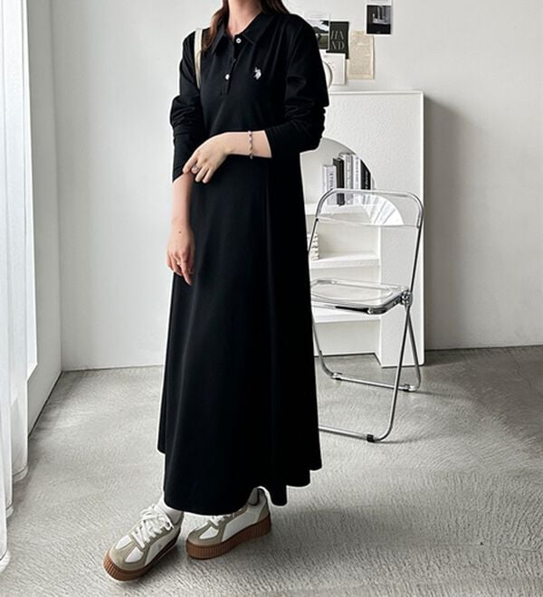 GeeRA（ジーラ）の「【U.S. POLO ASSN.】ポロ衿カットソーワンピース（その他ワンピース）」｜詳細画像