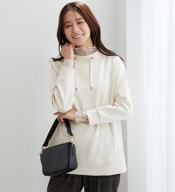 BELLUNA（ベルーナ）の「【新色追加】ワイドネックサイド切替プルオーバー（カットソー）」｜詳細画像