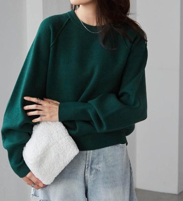 RANAN（ラナン）の「パチパチしにくい！大人のきれいめトレーナーニット（ニット・セーター）」｜詳細画像