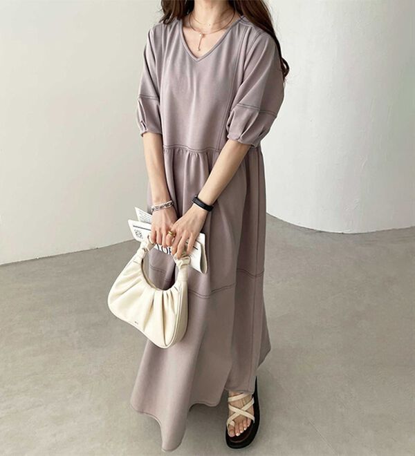 前後2WAYランタンスリーブワンピース - ベルーナ【公式】