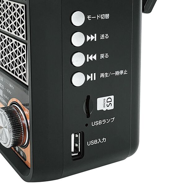 「ＬＥＤライト付ポータブルマルチラジオプレーヤー（テレビ・オーディオ・カメラ機器）」｜詳細画像