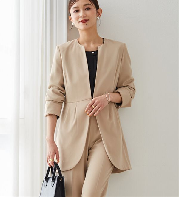 RANAN（ラナン）の「＜２点セット＞ラウンドヘムジャケットセットアップ（パンツスーツ）」｜詳細画像