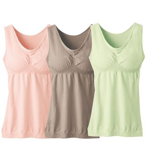 「【３色組】新・綿混の美ラクるボディインナー（ボディスーツ・シェイパー）」｜3色組