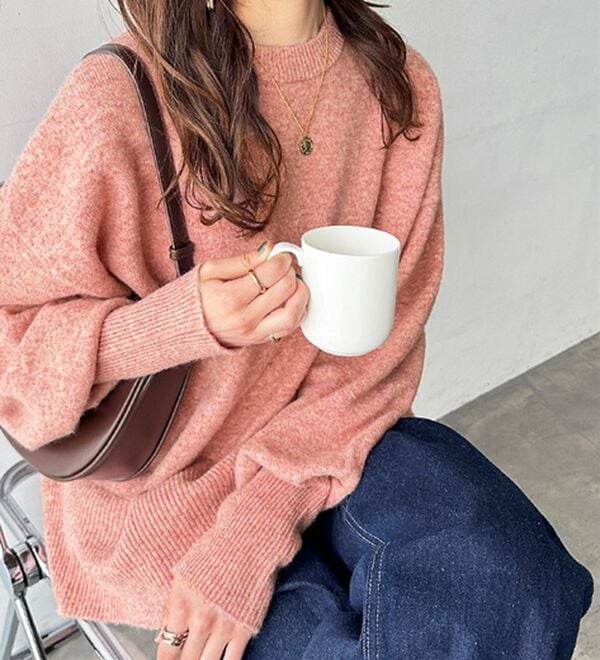 GeeRA（ジーラ）の「ゆるっと柔らか！袖ボリュームメランジニット（ニット・セーター）」｜詳細画像