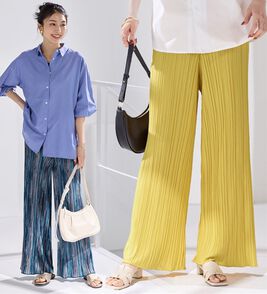 Viola e Viola（ヴィオラ エ ヴィオラ）の「着心地楽ちん！さらっと軽やかプリーツパンツ（フルレングスパンツ）」