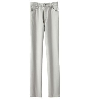 BELLUNA（ベルーナ）の「ヒンヤリ速乾！綿サテンストレッチカラーパンツ（フルレングスパンツ）」｜ペールグレー