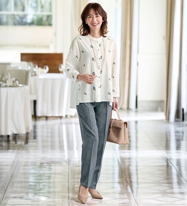 BELLUNA（ベルーナ）の「さらさらサイズ満載パンツ（フルレングスパンツ）」｜詳細画像