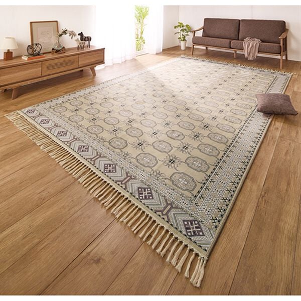 「エスニック柄プリントはっ水カーペット（カーペット）」｜詳細画像