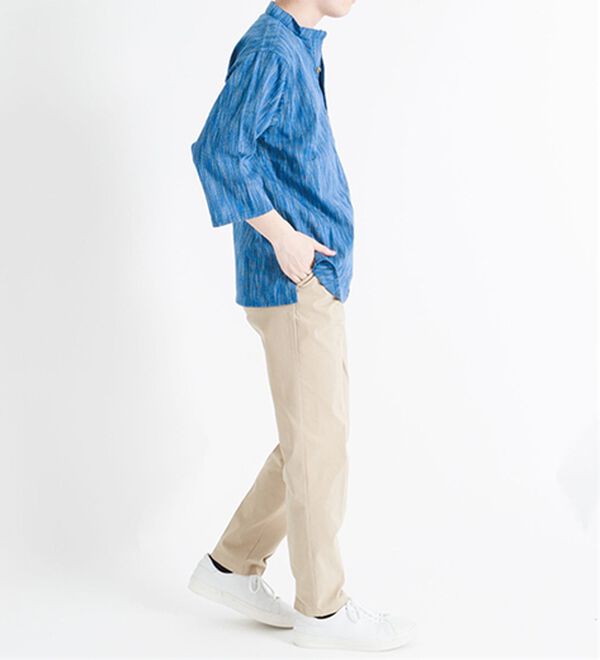 「ざっくり木綿のゆったりリラックスシャツ（メンズシャツ）」｜詳細画像