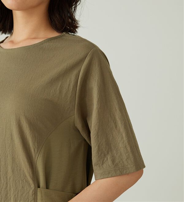 BELLUNA（ベルーナ）の「サイドバックル異素材切替ワンピース（その他ワンピース）」｜詳細画像