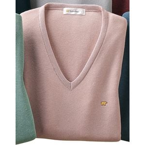 「＜ゴールデンベア＞国産上質カジュアルニットベスト（メンズベスト）」｜スモーキーピンク