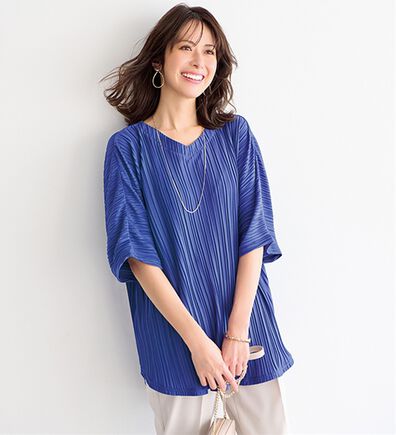 BELLUNA（ベルーナ）の「ゆったり快適プリーツチュニック（チュニック）」