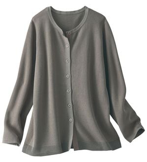 BELLUNA（ベルーナ）の「《ＨｕｇＲｅａｍコットン》やわ編みニットカーディガン（ニットカーディガン）」｜グレー