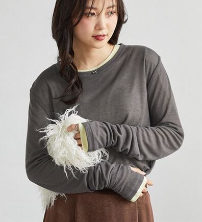 RANAN（ラナン）の「【2点セット】バイカラーシアーロンＴ（カットソー）」