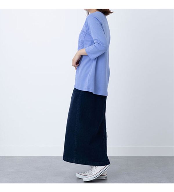 BELLUNA（ベルーナ）の「レース切替大人顔プルオーバー（カットソー）」｜詳細画像