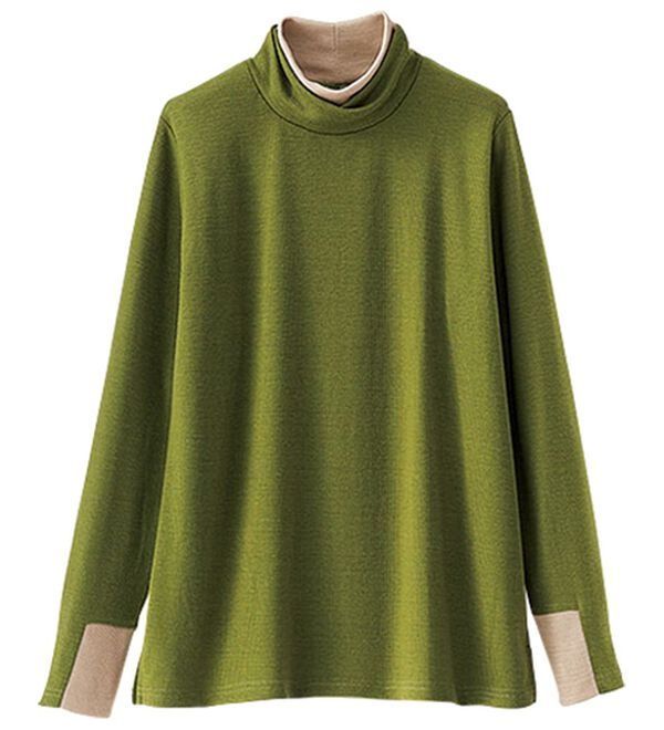 BELLUNA（ベルーナ）の「しっとり素材配色デザインプルオーバー（カットソー）」｜詳細画像