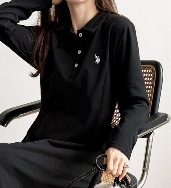 GeeRA（ジーラ）の「【U.S. POLO ASSN.】ポロ衿カットソーワンピース（その他ワンピース）」｜詳細画像