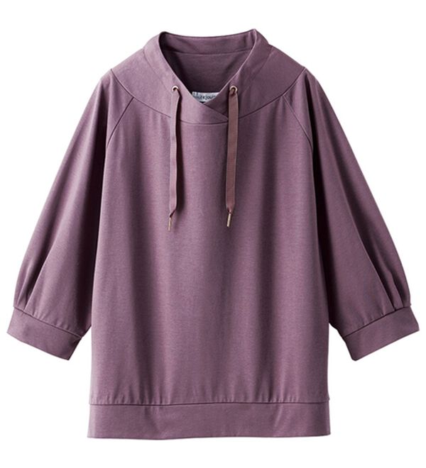 BELLUNA（ベルーナ）の「ヒンヤリ綿混ワイドネックプルオーバー（カットソー）」｜詳細画像