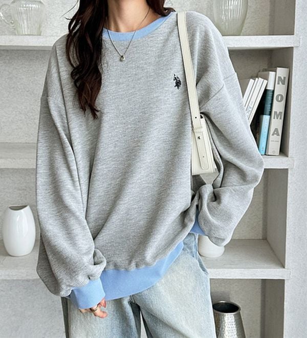 GeeRA（ジーラ）の「【U.S.POLOASSN】オーバーサイズワッフルスウェット（カットソー）」｜詳細画像