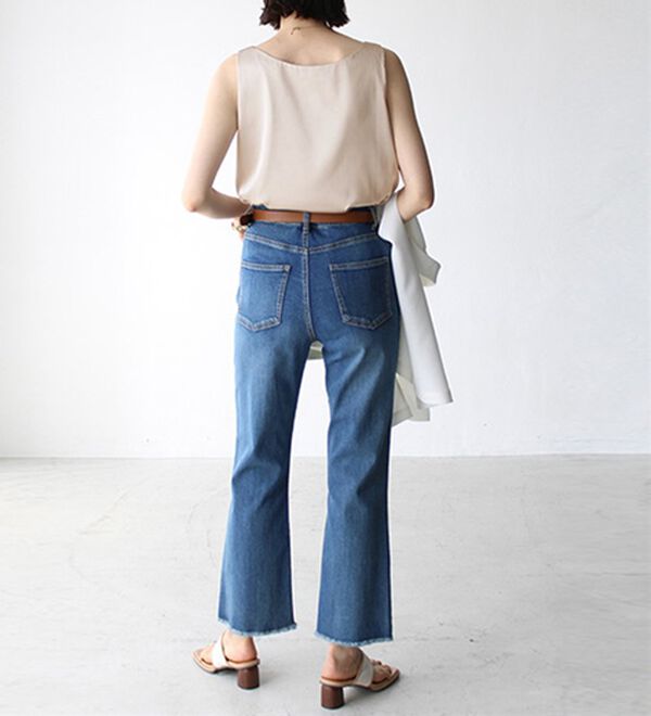 GeeRA（ジーラ）の「前後２ｗａｙヴィンテージサテンノースリーブ（タンクトップ・キャミソール）」｜詳細画像