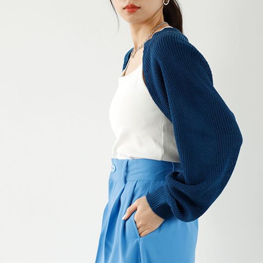畦編ショートボレロカーディガン - ベルーナ【公式】