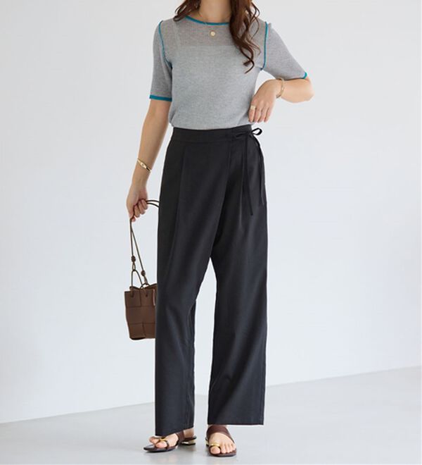 alotta（アロッタ）の「ラップリボンスラックス（フルレングスパンツ）」｜詳細画像