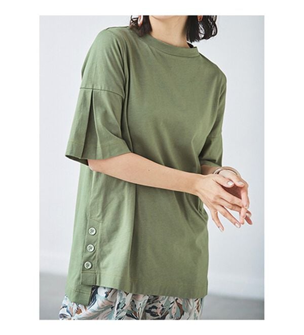 BELLUNA（ベルーナ）の「ひんやりキシリトール加工綿１００％プルオーバー（カットソー）」｜詳細画像