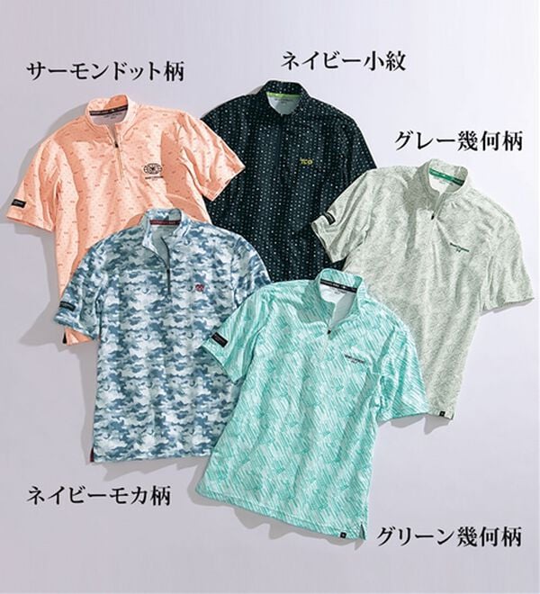 「トランスコンチネンツゴルフ　ドライプリントハーフジップ（メンズＴシャツ）」｜詳細画像