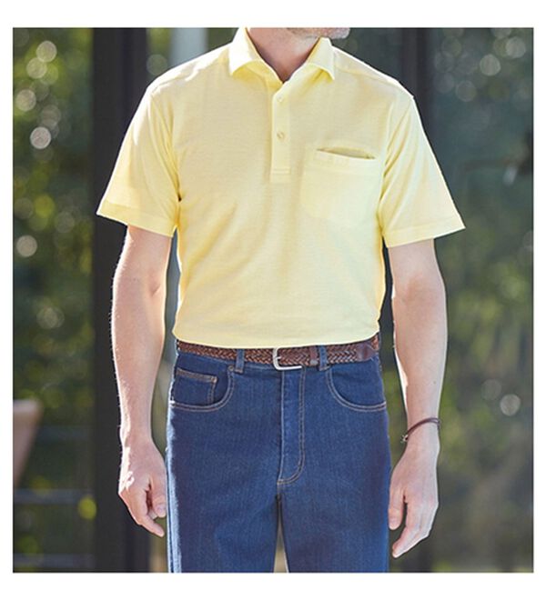 「強撚綿１００％ドレスポロシャツ（メンズポロシャツ）」｜詳細画像