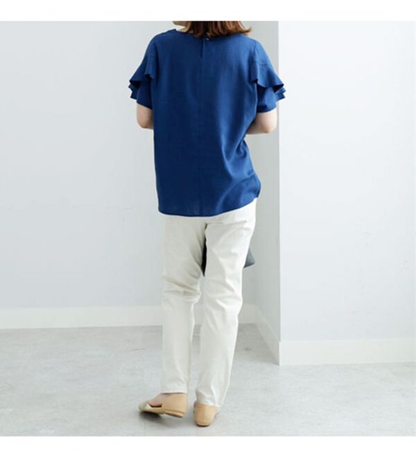 BELLUNA（ベルーナ）の「レーヨン麻袖デザインブラウス（ブラウス）」｜詳細画像