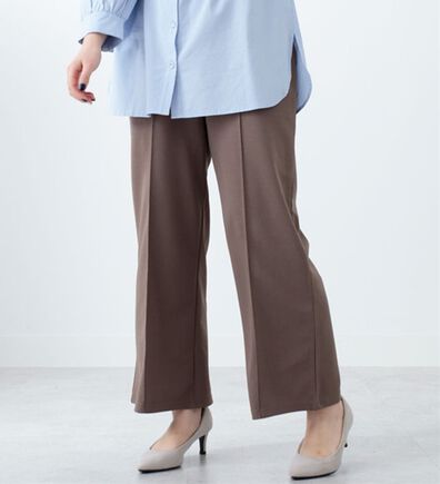 BELLUNA（ベルーナ）の「カットツイル素材ストレートパンツ（フルレングスパンツ）」