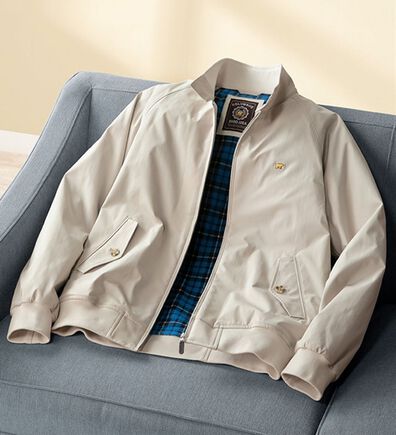 「＜ゴールデンベア＞裏フリース暖かスイングトップ（メンズブルゾン）」