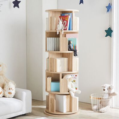 iellio（イエリオ）の「回転コミック収納ラック＜本棚・収納棚＞（リビング収納）」