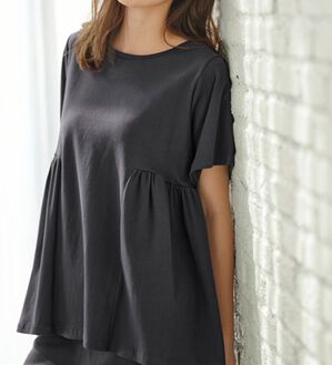 YU'NOW（ユナウ）の「コットン１００％シルケットスムースルームウェアセット（パジャマ・ルームウェア）」｜詳細画像