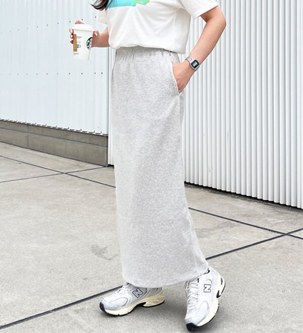 GeeRA（ジーラ）の「【着回し力◎】楽ちんすっきり見え！リブロングスカート（ロングスカート）」｜詳細画像